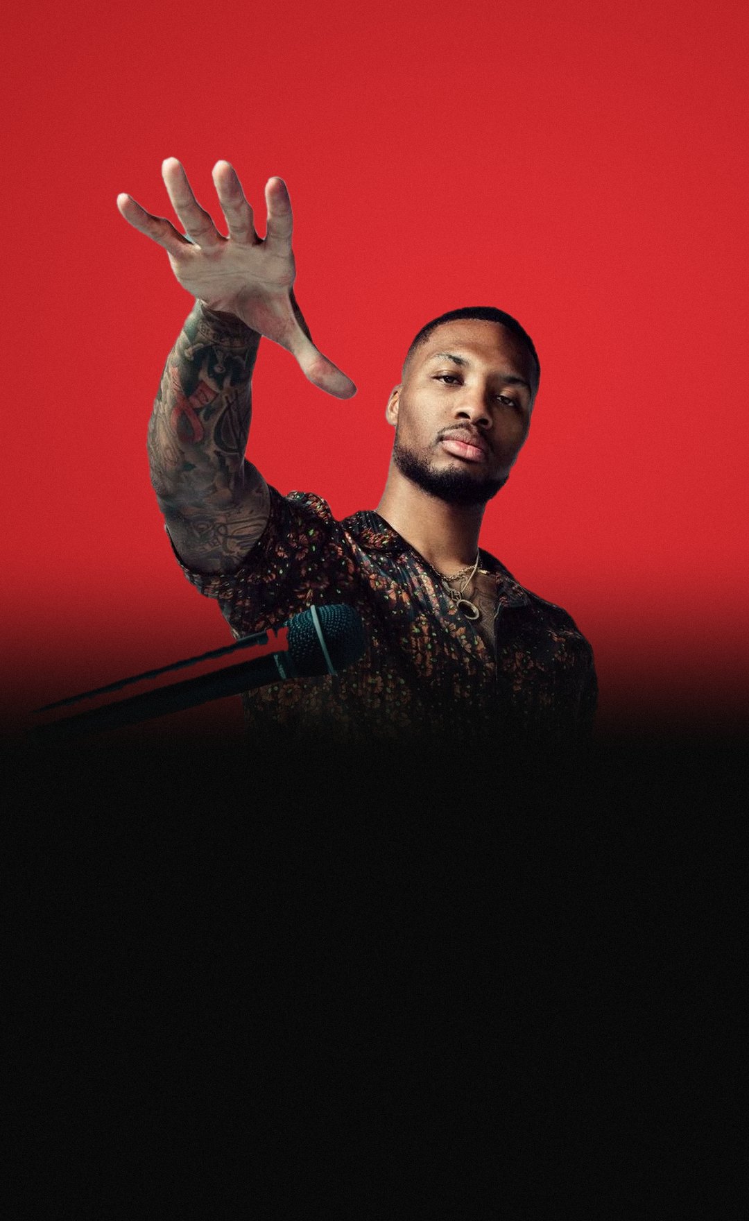Damian Lillard reaching toward the camera